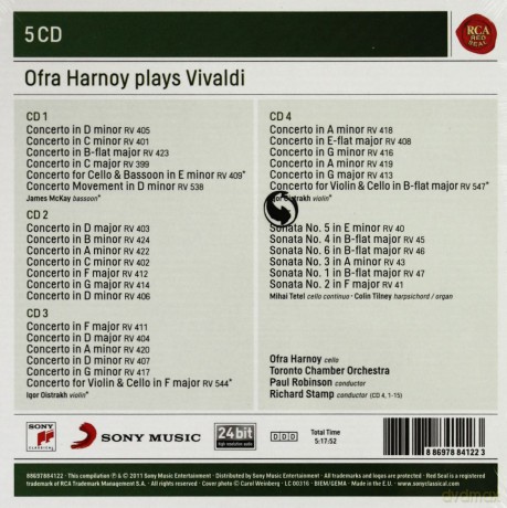 Ofra Harnoy: Ofra Harnoy plays Vivaldi [5CD]