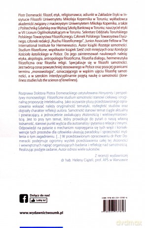 Horyzonty i perspektywy monoseologii. Filozoficzne studium samotności - Piotr Domeracki [KSIĄŻKA]