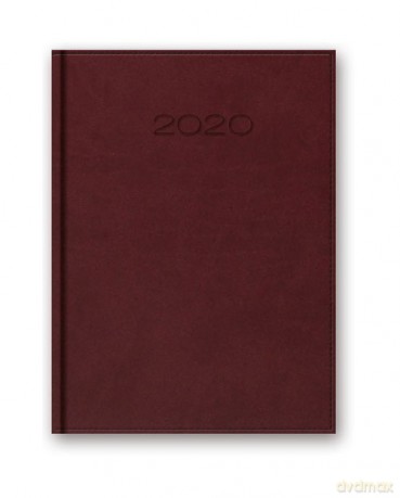 Kalendarz 2020 20-51T B5 tygodniowy bordowy [KALENDARZ]