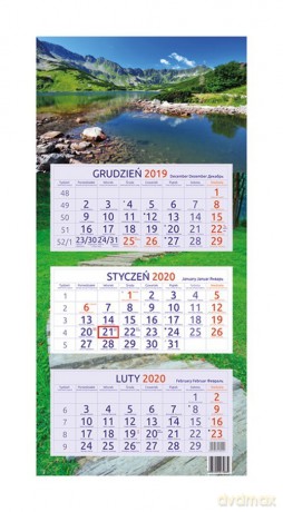 Kalendarz 2020 trójdzielny Jezioro Górskie [KALENDARZ]