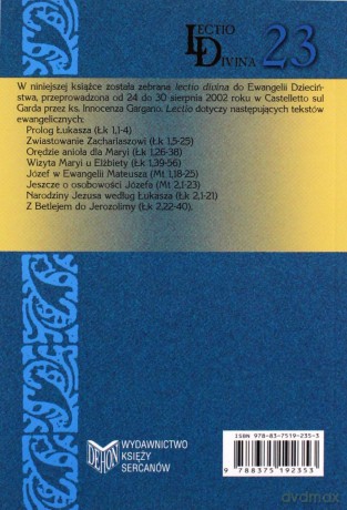 Lectio Divina 23 Do Ewangelii Dzieciństwa - Innocenzo Gargano [KSIĄŻKA]