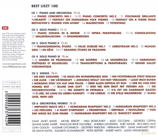 100 Best Liszt [6CD]
