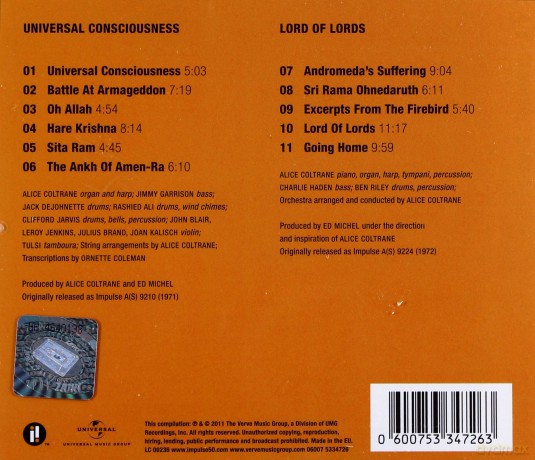 Alice Coltrane: Lord Of Lords/Universal Conciousness (2-1 Reissue) [CD]