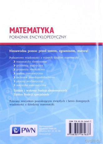 Matematyka Poradnik encyklopedyczny - I.N. Bronsztejn, K.A. Siemiendiajew [KSIĄŻKA]