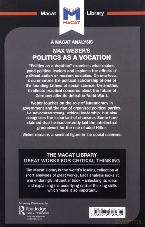 Max Weber's Politics as a Vocation [KSIĄŻKA]