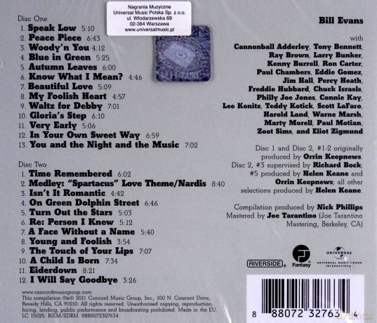 Bill Evans: Definitive Bill Evans On Riverside And Fantasy [2CD]