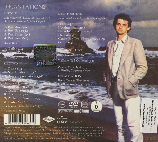 Mike Oldfield: Incantations (Deluxe) (digipack) [2CD]+[DVD]