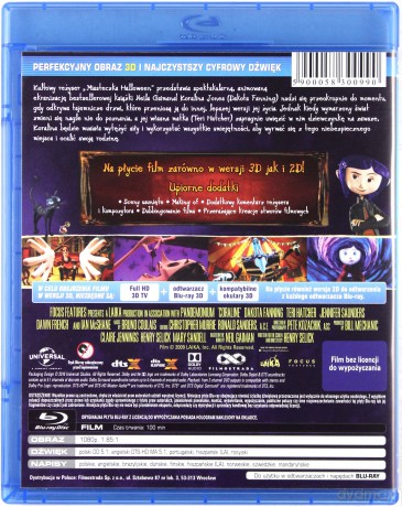 Koralina i tajemnicze drzwi 3D [Blu-Ray]