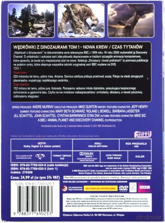 Dinozaury i Świat Prehistorii: Tom 1. Nowa Krew / Czas Tytanów (booklet) [DVD]