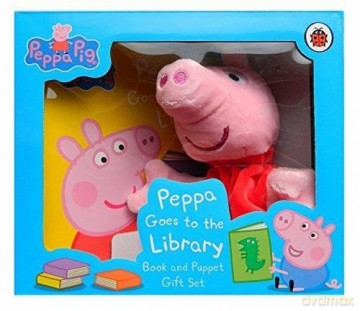 Peppa Pigg Goes to the Library Book and Puppet Gift Set - Eric Carle [KSIĄŻKA]