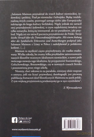 Pisma estetyczne - Salomon Maimon [KSIĄŻKA]