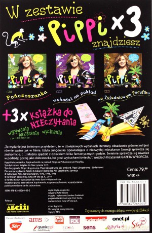 Słuchaj Pippi x 3: Pippi Pończoszanka / Pippi wchodzi na pokład / Pippi na Południowym Pacyfiku [AUDIOBOOK] [CD-MP3]
