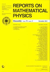 Reports on Mathematical Physics 53/3 wer.kraj. [KSIĄŻKA]