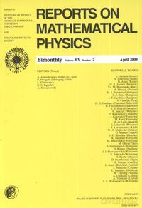 Reports on Mathematical Physics 63/2 2009 [KSIĄŻKA]