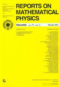 Reports on Mathematical Physics 71/1/2013 [KSIĄŻKA]