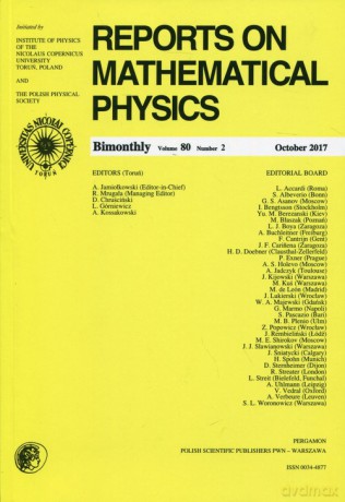 Reports on Mathematical Physics 80/2 Pergamon [KSIĄŻKA]