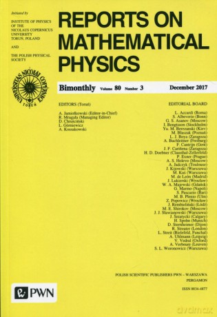 Reports on Mathematical Physics 80/3 2017 Kraj [KSIĄŻKA]