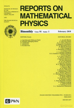 Reports on Mathematical Physics 81/1 2018 Kraj [KSIĄŻKA]