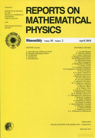 Reports on Mathematical Physics 81/2 Pergamon [KSIĄŻKA]
