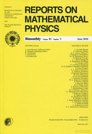 Reports on Mathematical Physics 81/3 Pergamon [KSIĄŻKA]