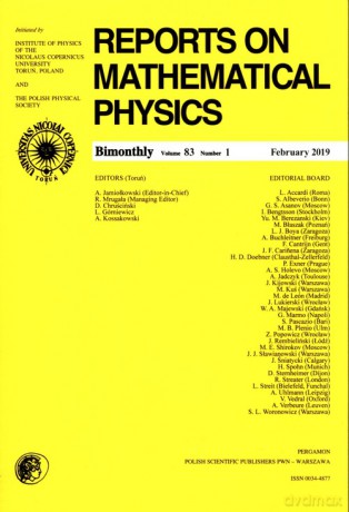 Reports on Mathematical Physics 83/1 Pergamon [KSIĄŻKA]
