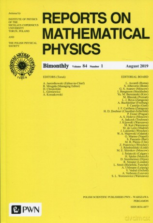 Reports on Mathematical Physics 84/1 Polska - opracowanie zbiorowe [KSIĄŻKA]