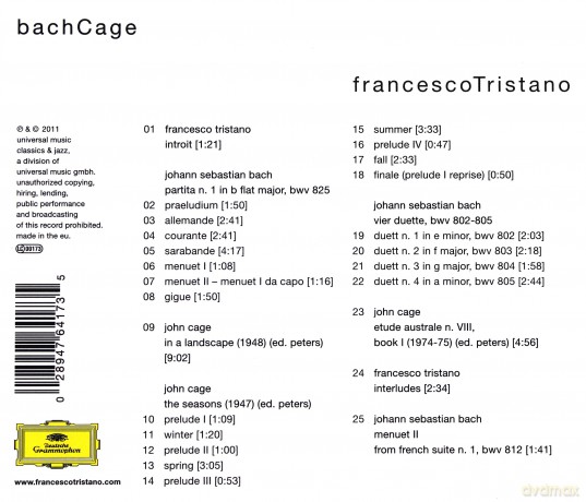 Francesco Tristano: Bachcage [CD]