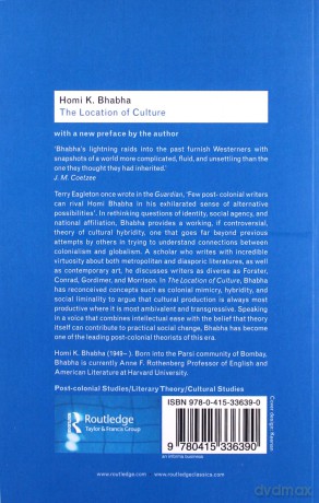 The Location of Culture - Homi K. Bhabha [KSIĄŻKA]