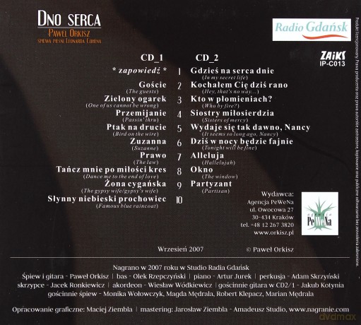Paweł Orkisz: Dno Serca (digipack) [2CD]