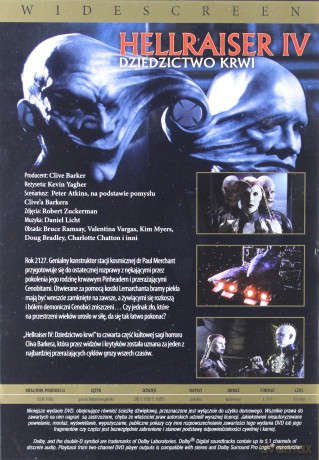 Hellraiser IV: Dziedzictwo krwi [DVD]