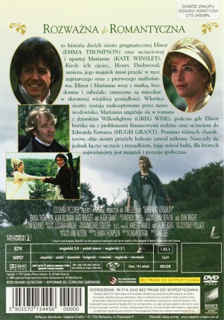 Rozważna i romantyczna (polski lektor) [DVD] (Jane Austen)