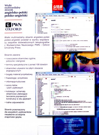Wielki multimedialny słownik angielsko-polski polsko-angielski PWN-Oxford na pendrive [KSIĄŻKA]