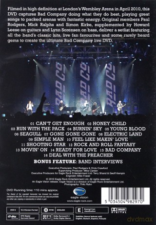 Bad Company: Live At Wembley [DVD]