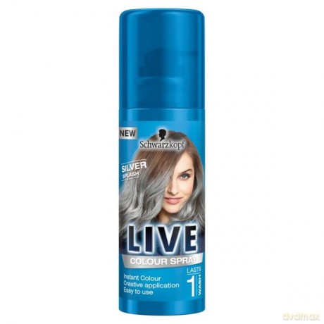 Schwarzkopf Live Spray koloryzujący do włosów Silver Splash 120 ml