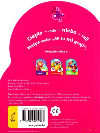 Poeci dla dzieci. Wykrojnik. Małpa w kąpieli [KSIĄŻKA]