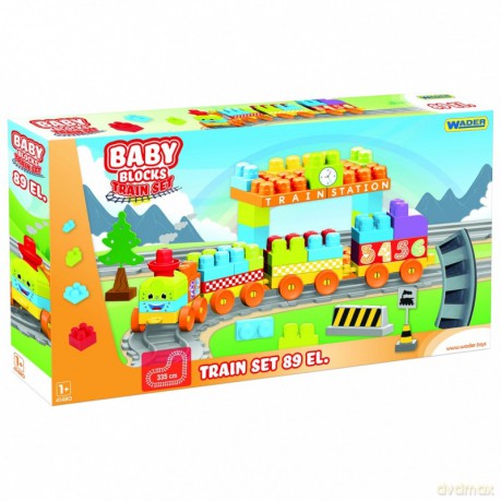 Baby Blocks Klocki kolejka 3,35 m 89 el. [KLOCKI]