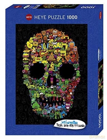 HEYE 1000 el. Czaszka pełna Doodli [PUZZLE]