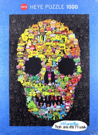 HEYE 1000 el. Czaszka pełna Doodli [PUZZLE]