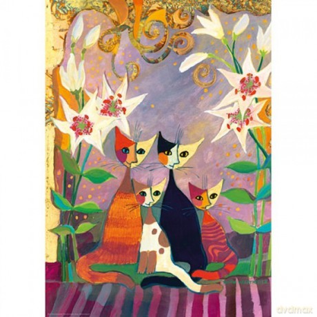 HEYE 1000 el. Koty i lilie [PUZZLE]