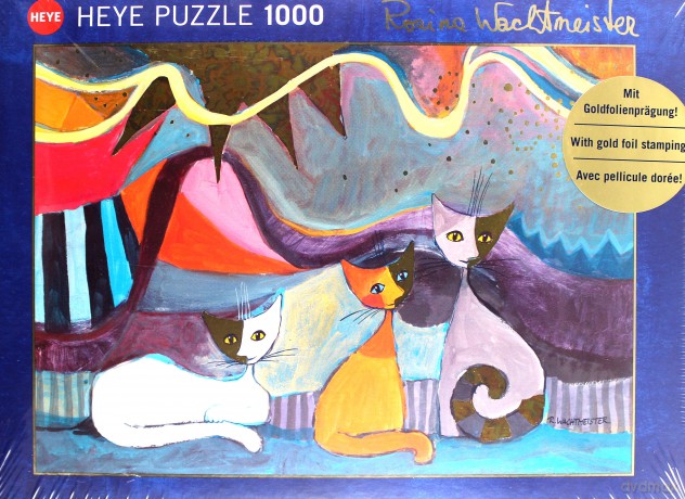 HEYE 1000 el. Szczęśliwa rodzina kotów [PUZZLE]