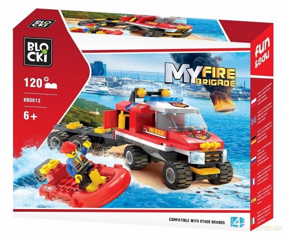 Klocki MYFIREBRIGADE Straż wodna 120 el. [KLOCKI]