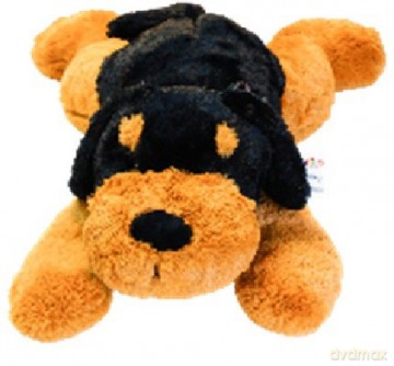 Maskotka Piesek Leon czarno -brązowy 80 cm