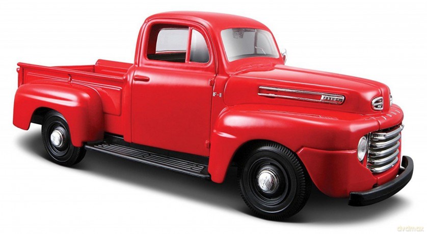 Model kompozytowy Ford F1 Pickup 1948 czerwony 1/25
