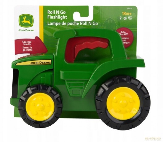 Pojazd John Deere traktor latarka z dźwiękiem