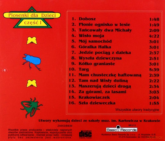 Piosenki dla dzieci 1 [CD]