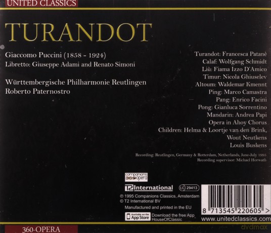 Giacomo Puccini: Puccini; Turandot [2CD]