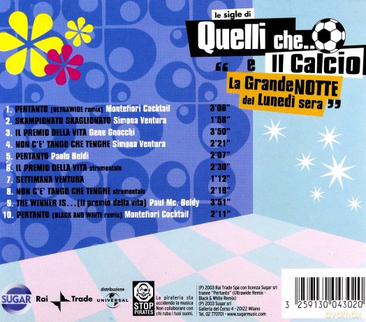 Quelli Che Il Calcio E La Grande No [CD]