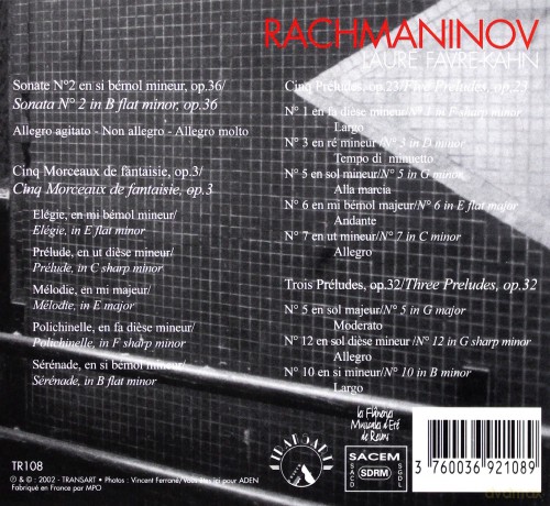 Serge Rachmaninov: Rachmaninov [CD]