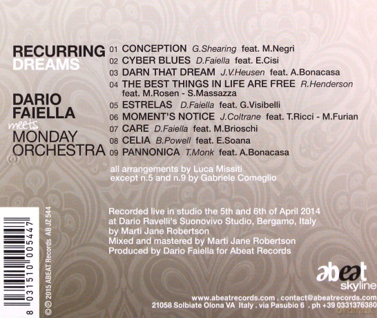 Dario Faiella Meets Monday Orchestra: Recurring Dreams [CD]