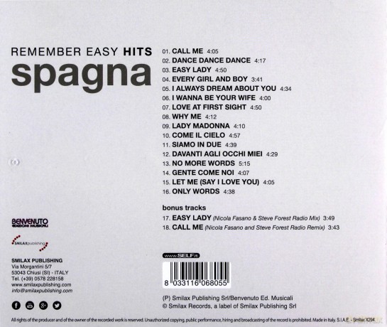 Ivana Spagna: Remember Easy Hits [CD]